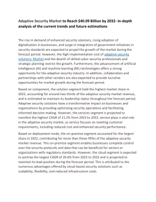 adaptive security market to reach 40 09 billion