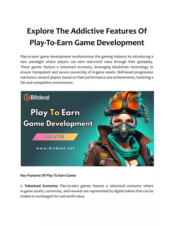 explore the addictive features of play to earn