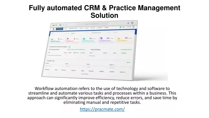 fully automated crm practice management solution