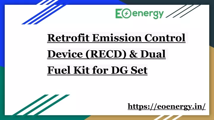 retrofit emission control device recd dual fuel kit for dg set