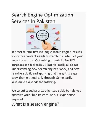 Search Engine Optimization  Services In Pakistan (1)
