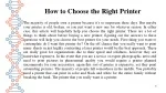 How to Choose the Right Printer - slide 1