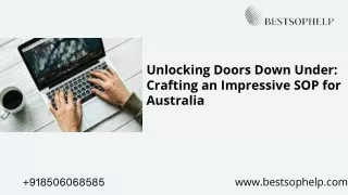 Unlocking Doors Down Under: Crafting an Impressive SOP for Australia