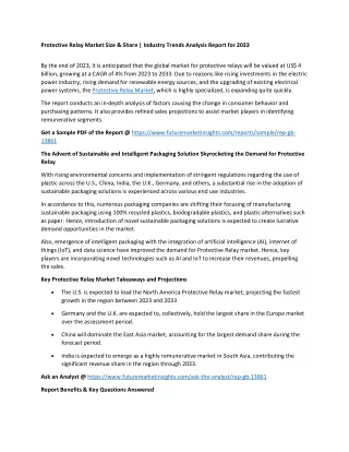 protective relay market size share industry