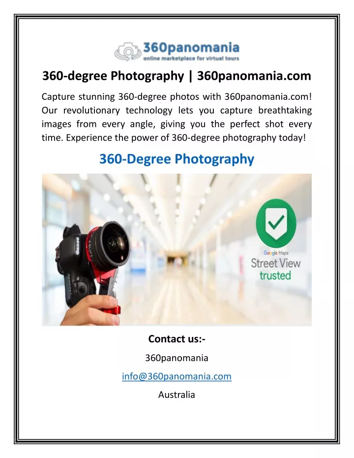 360 degree photography 360panomania com