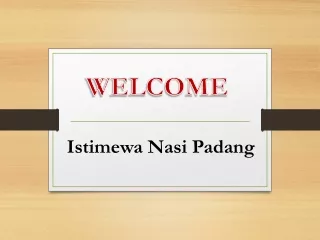 welcome