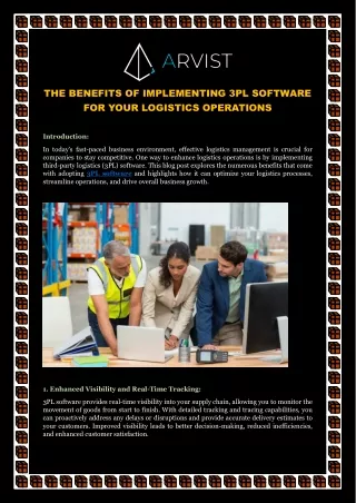 The Benefits of Implementing 3PL Software for Your Logistics Operations
