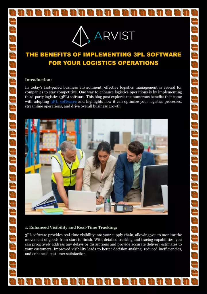 the benefits of implementing 3pl software