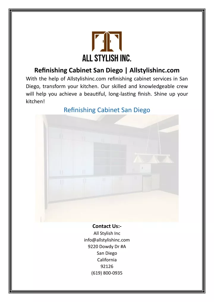 refinishing cabinet san diego allstylishinc