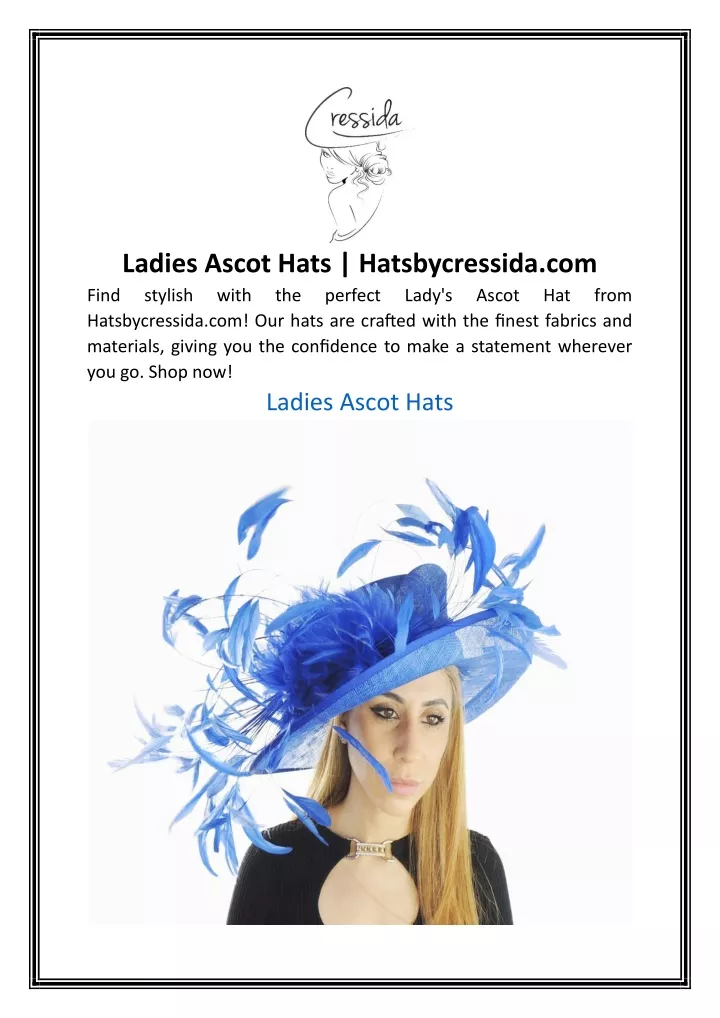 ladies ascot hats hatsbycressida com find stylish