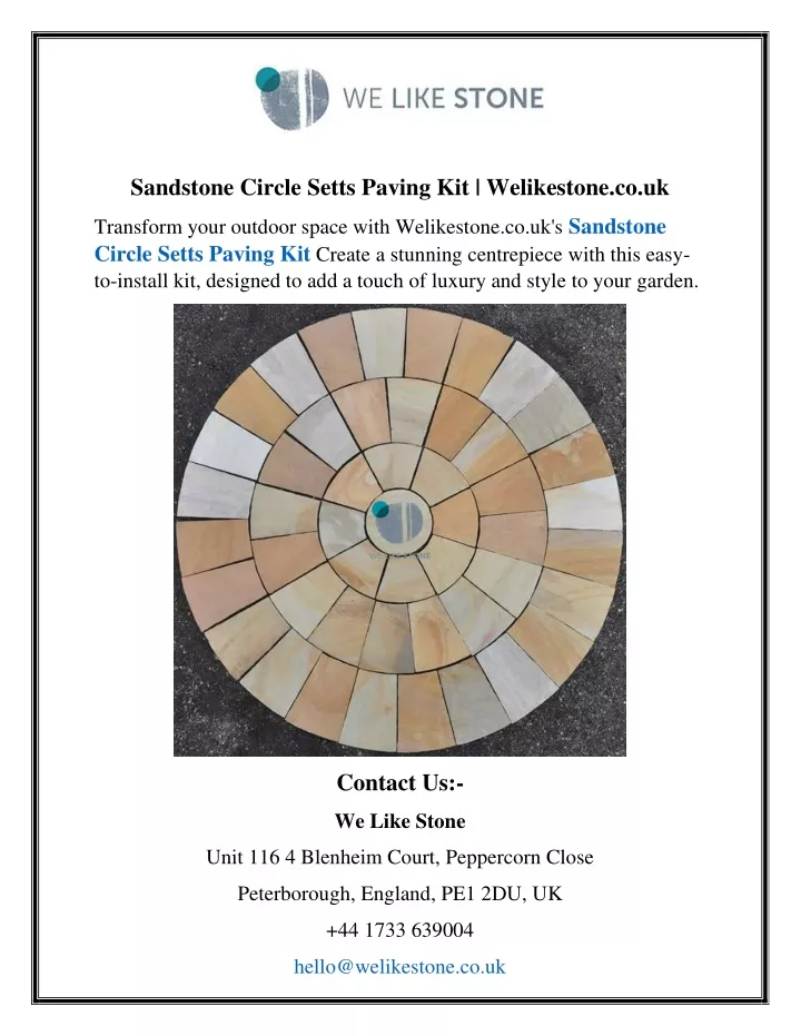 sandstone circle setts paving kit welikestone