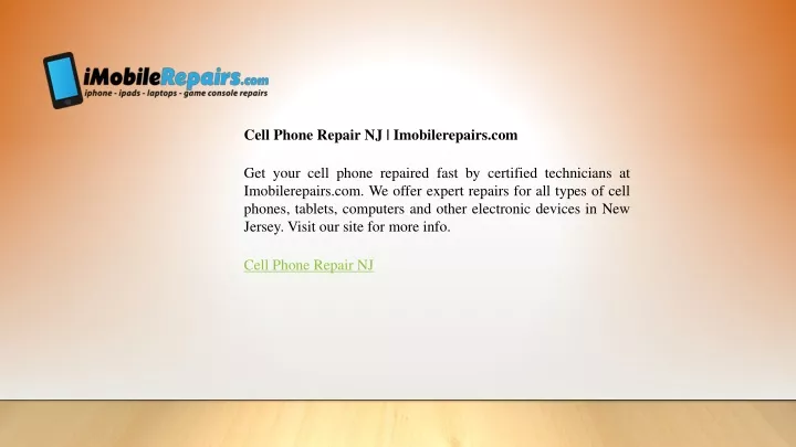 cell phone repair nj imobilerepairs com