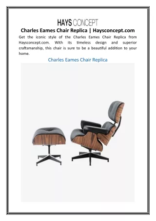 Charles Eames Chair Replica Haysconcept