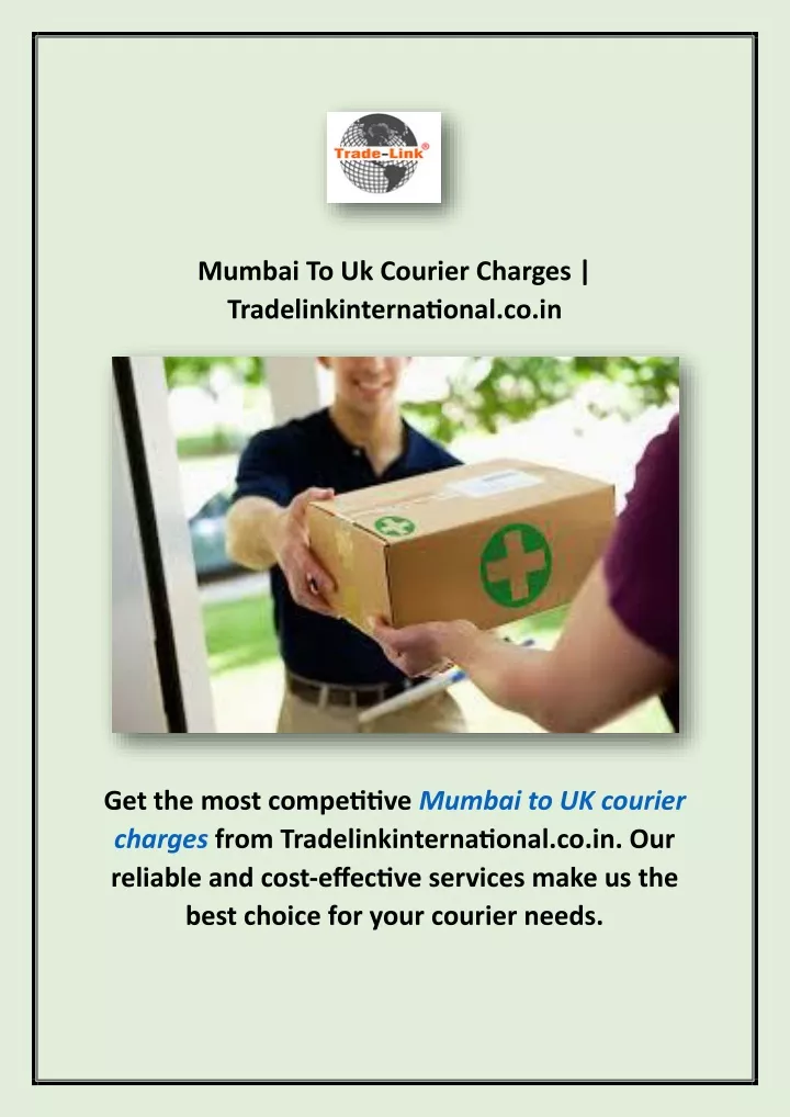 mumbai to uk courier charges