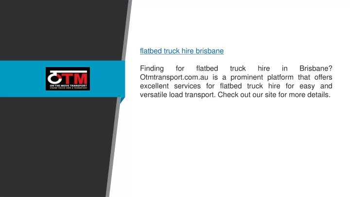 flatbed truck hire brisbane finding for flatbed