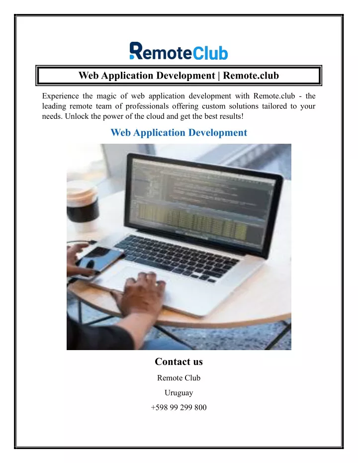 web application development remote club