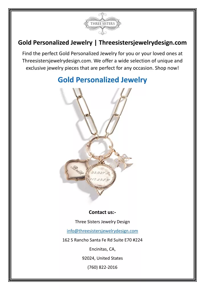 gold personalized jewelry