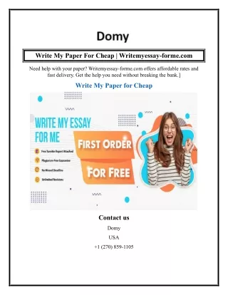 Write My Paper For Cheap  Writemyessay-forme.com