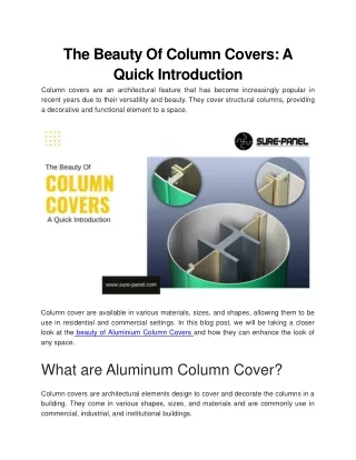 The Beauty Of Column Covers A Quick Introduction
