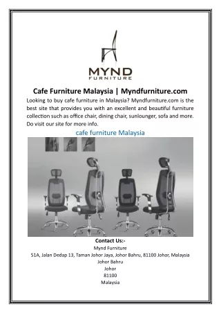 Cafe Furniture Malaysia Myndfurniture