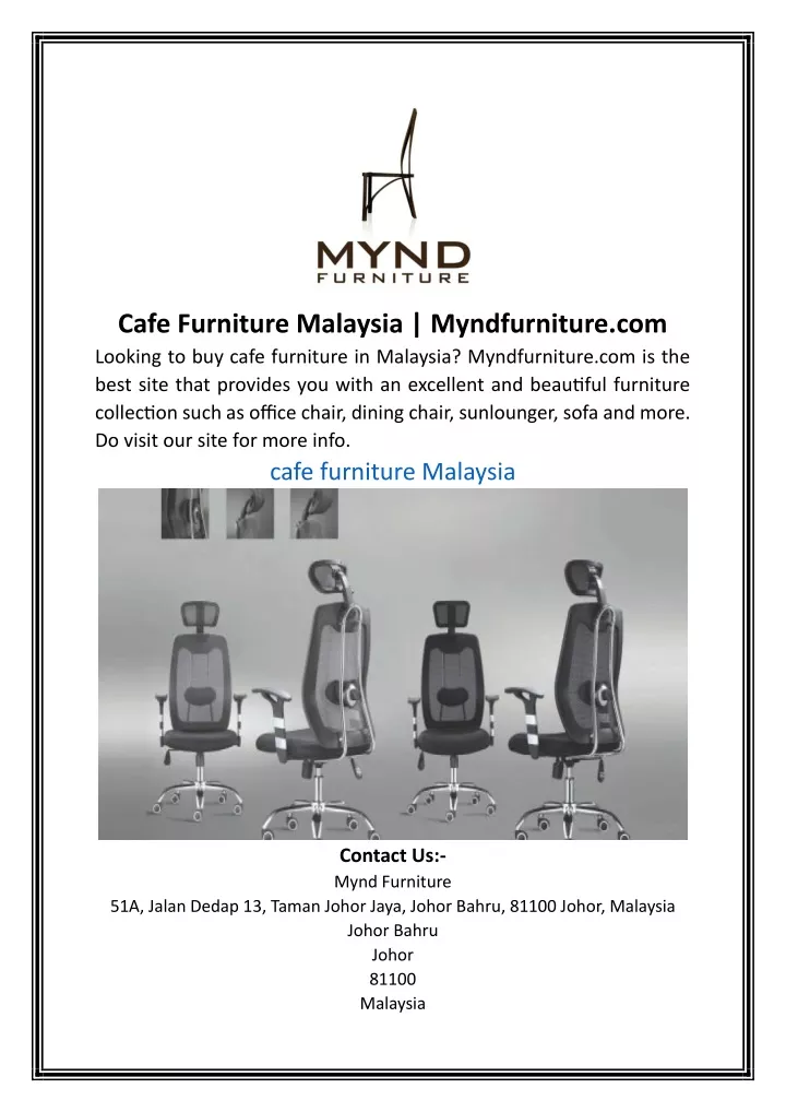 cafe furniture malaysia myndfurniture com looking