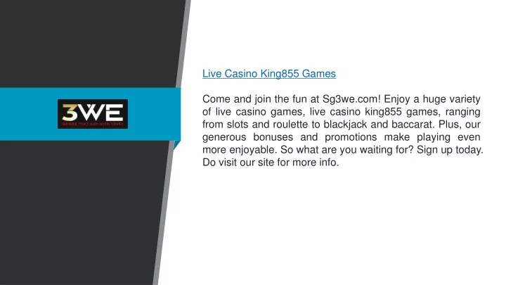 live casino king855 games come and join