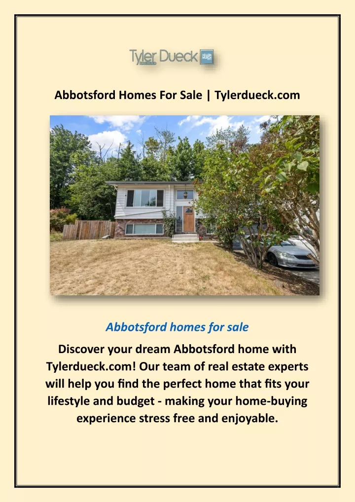 abbotsford homes for sale tylerdueck com