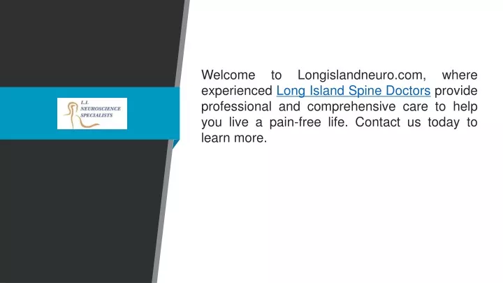 welcome to longislandneuro com where experienced