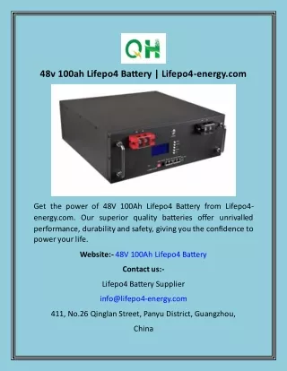 48v 100ah Lifepo4 Battery  Lifepo4-energy