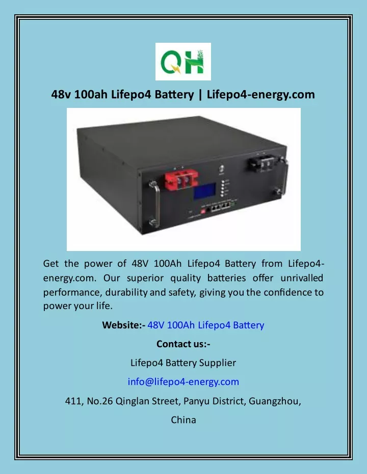 48v 100ah lifepo4 battery lifepo4 energy com