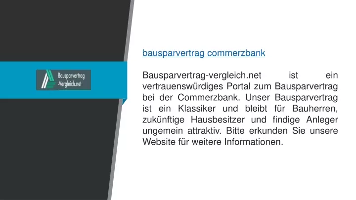 bausparvertrag commerzbank bausparvertrag