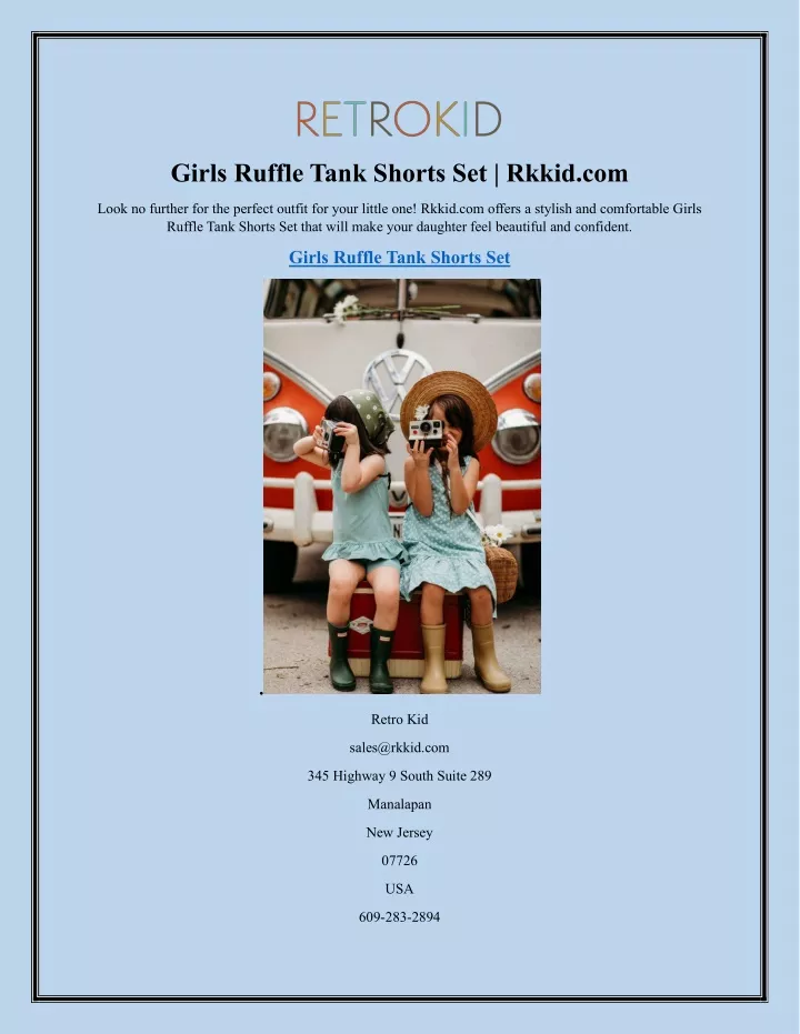 girls ruffle tank shorts set rkkid com