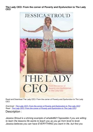 read [pdf] The Lady CEO: From the corner of Poverty and Dysfunction to The Lady CEO
