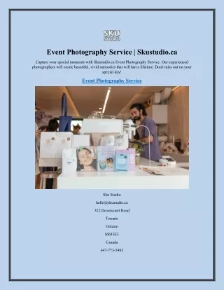 Event Photography Service  Skustudio.ca