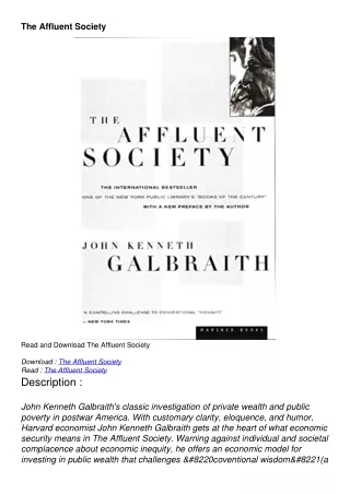 pdf_  The Affluent Society