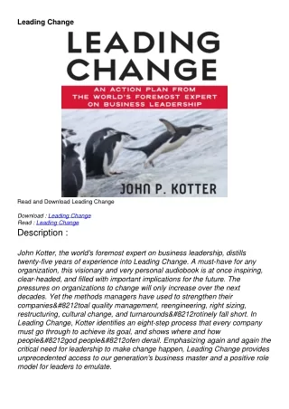 pdf read online] Leading Change