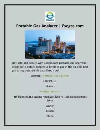 Portable Gas Analyzer  Esegas