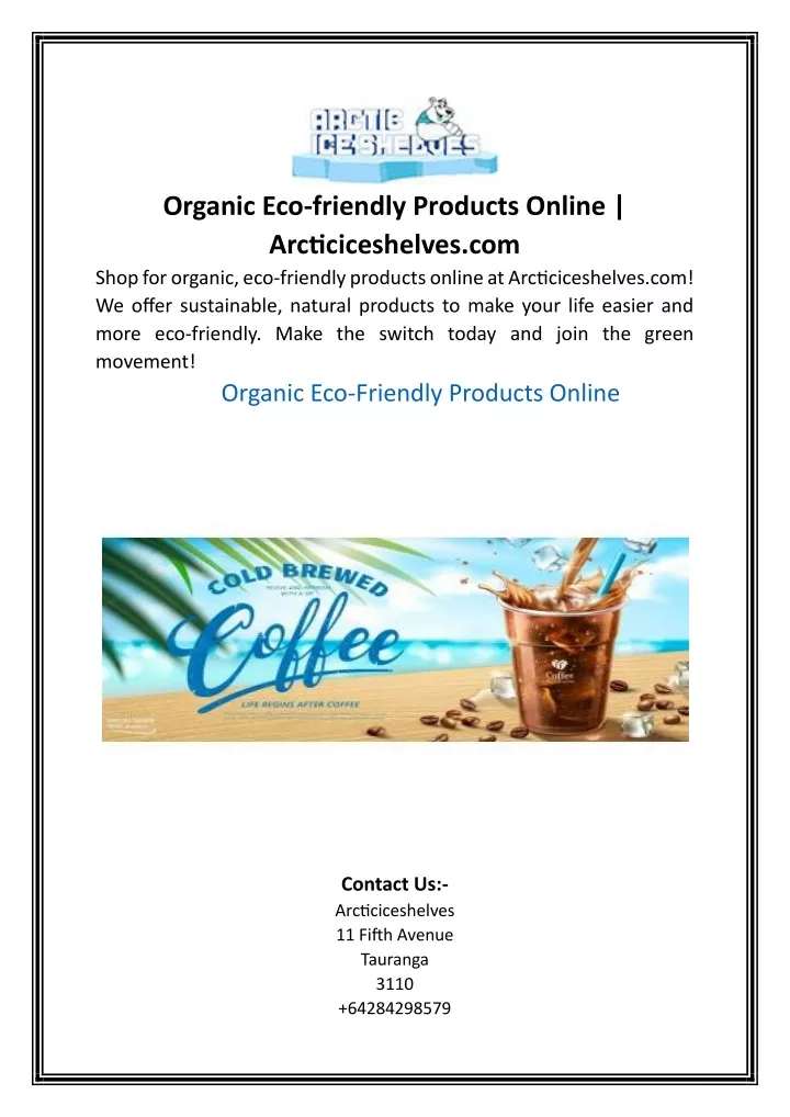 organic eco friendly products online