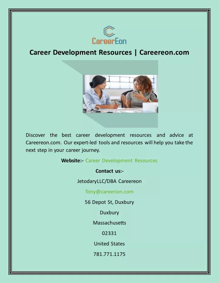 career development resources careereon com