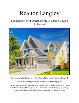 Realtor Langley