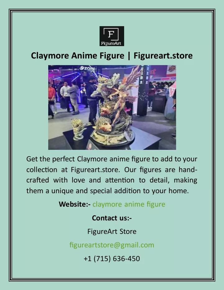 claymore anime figure figureart store