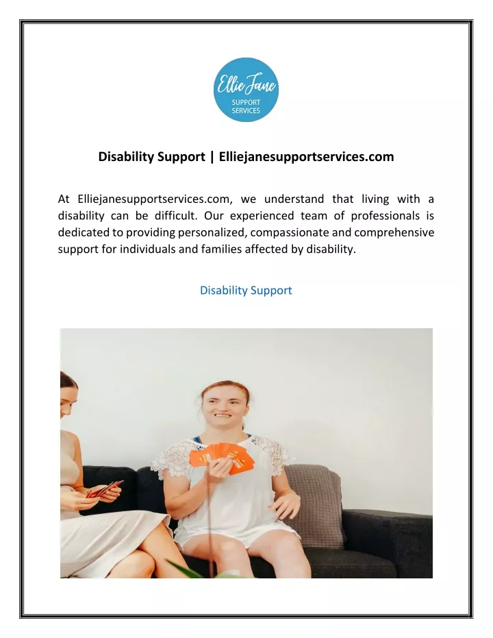 disability support elliejanesupportservices com
