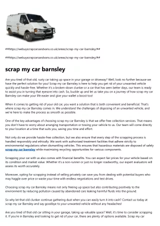 scrap my car barnsley