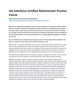 get salesforce certified administrator practice