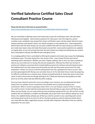 verified salesforce certified sales cloud