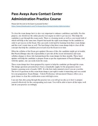 pass avaya aura contact center administration