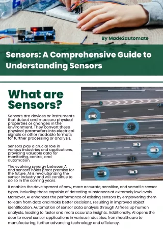 Sensors : A Comprehensive Guide to Understanding Sensors