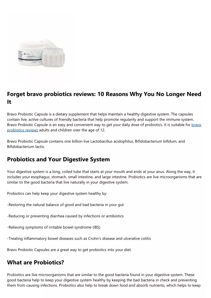 forget bravo probiotics reviews 10 reasons