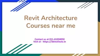 Revit Architecture Courses near me