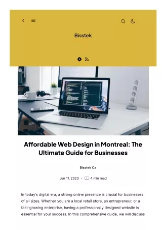 Affordable Web Design in Montreal: The Ultimate Guide for Businesses